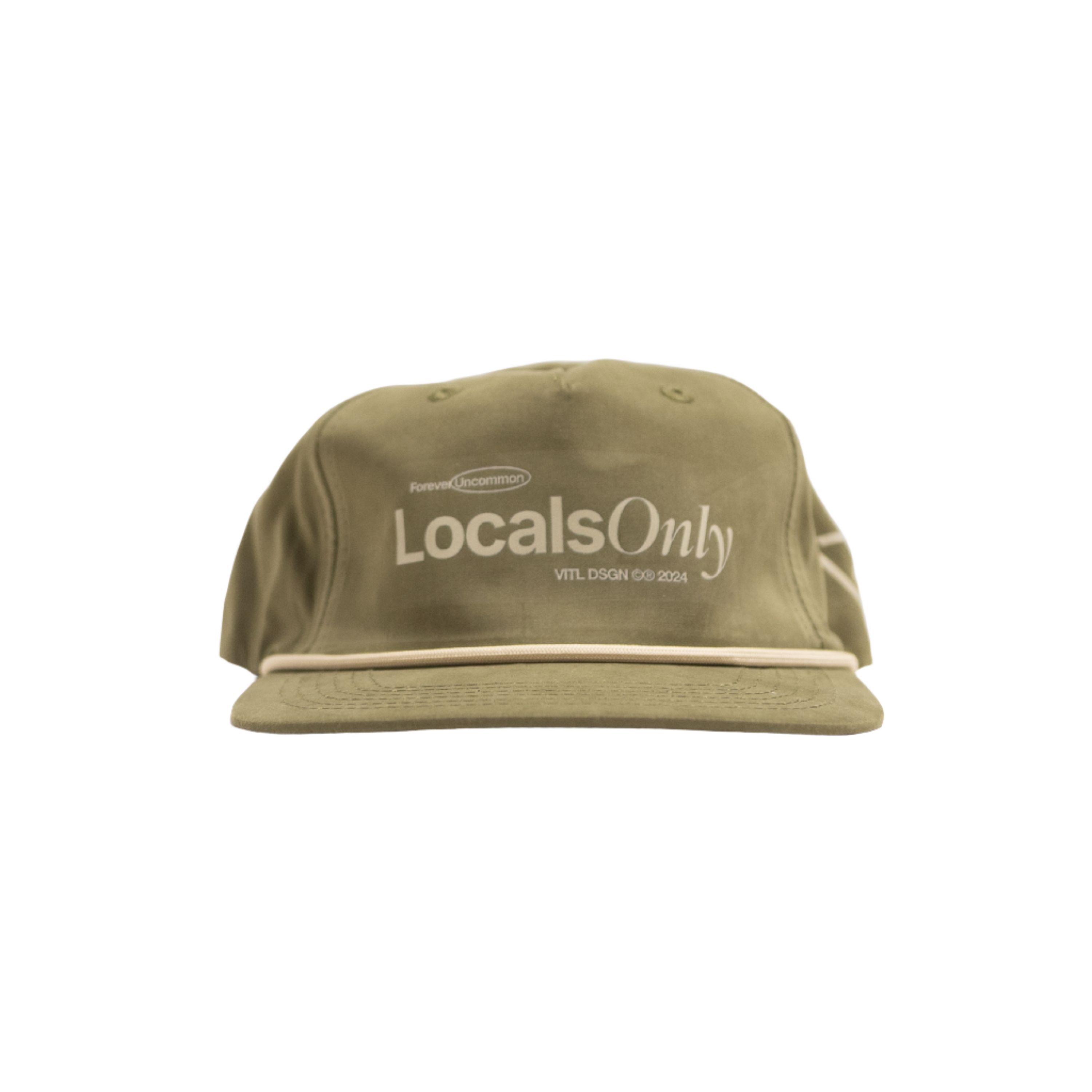 Classic "Locals Only" Olive Surf Cap